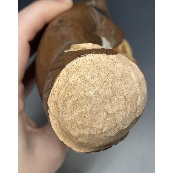 12" Vintage Hand Carved Wooden Statue 'CPA' Businessman Wood Carving Art - Picture 12 of 12